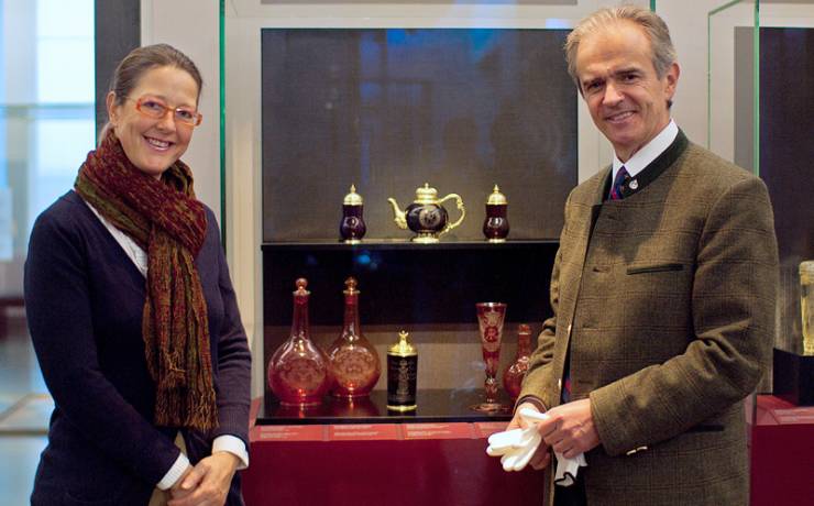 Princess Gisela visits Dresden to hand over the Ruby Glass Goblet of Augustus the Strong to the Green Vault